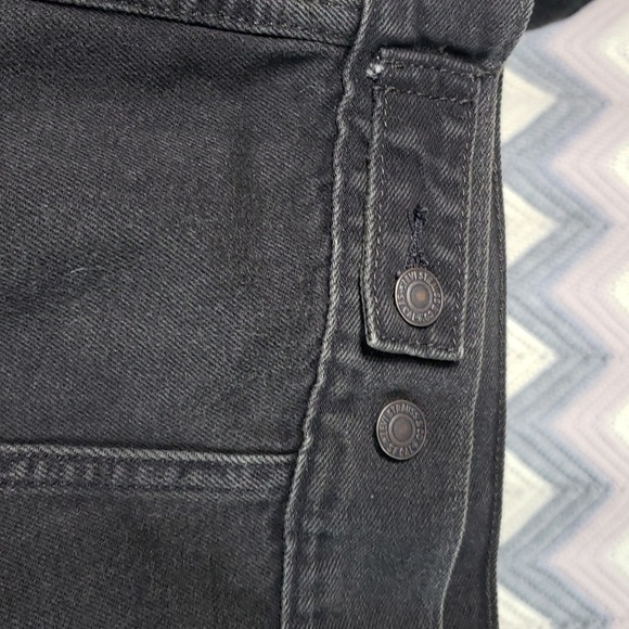 Levi's vintage fit black denim jean jacket small - Picture 7 of 12